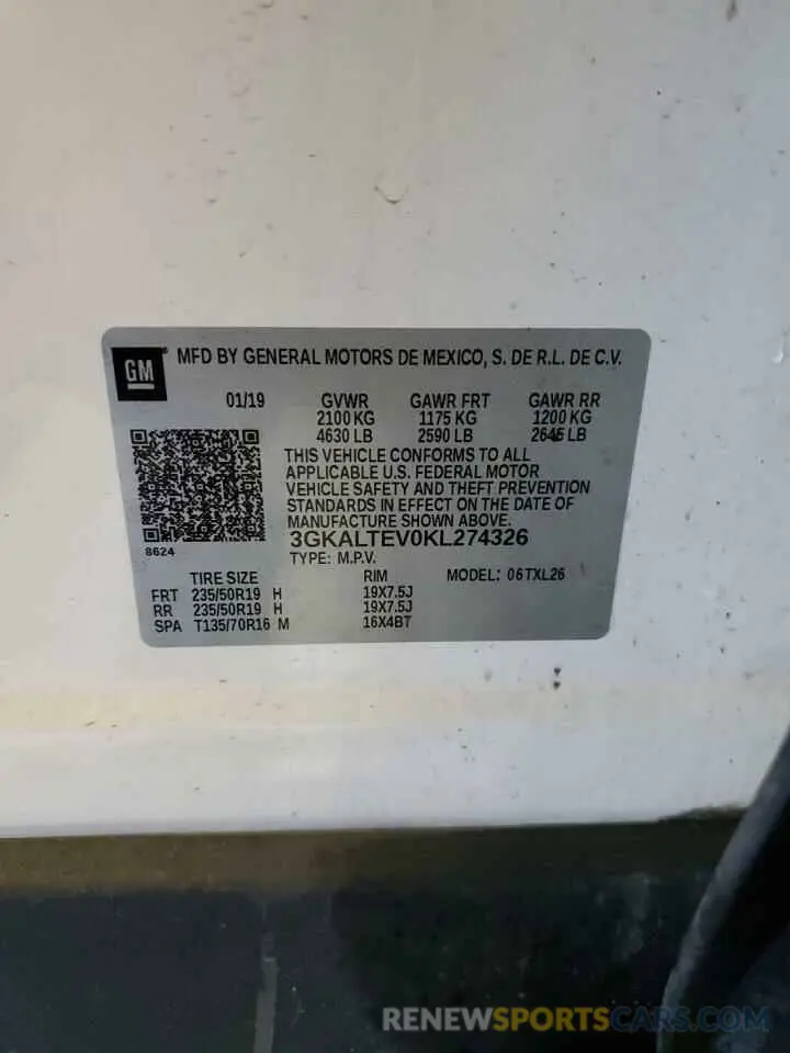 13 Фотография поврежденного автомобиля 3GKALTEV0KL274326 GMC TERRAIN 2019