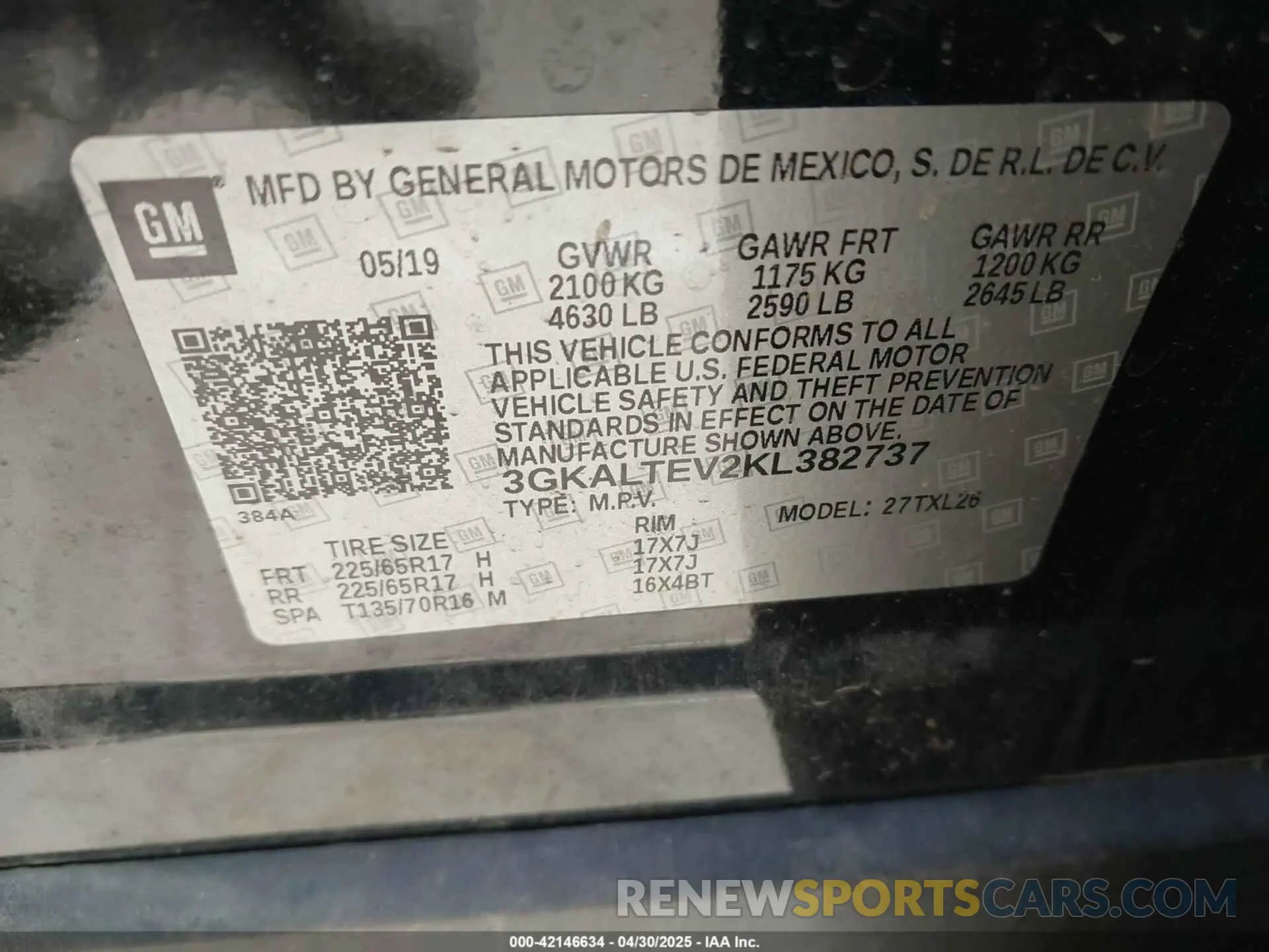 9 Photograph of a damaged car 3GKALTEV2KL382737 GMC TERRAIN 2019