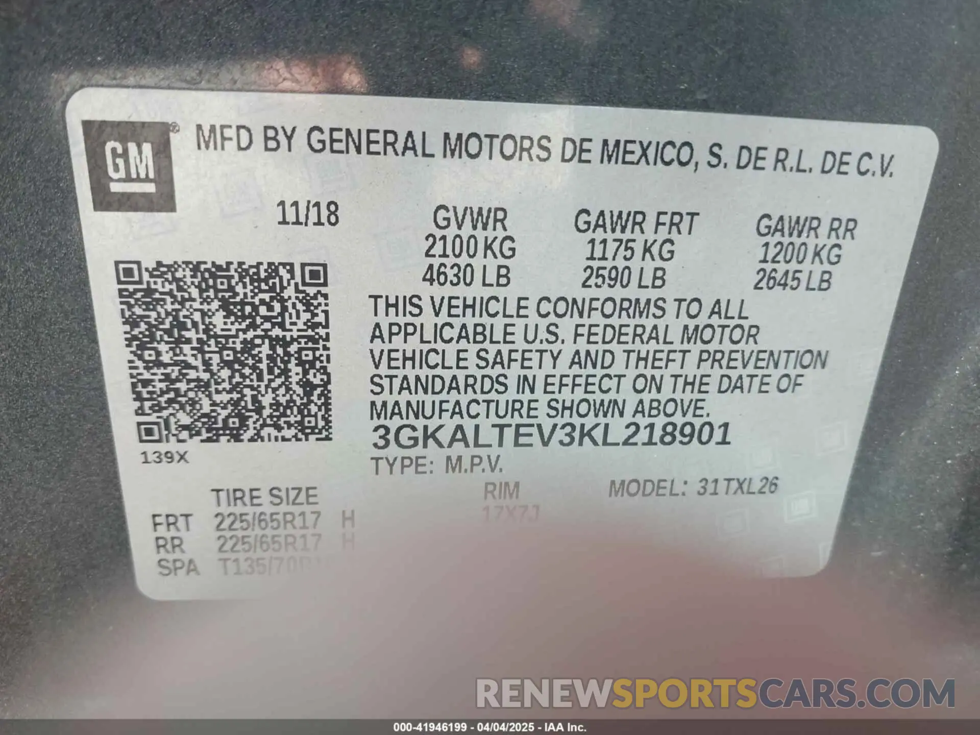 9 Photograph of a damaged car 3GKALTEV3KL218901 GMC TERRAIN 2019