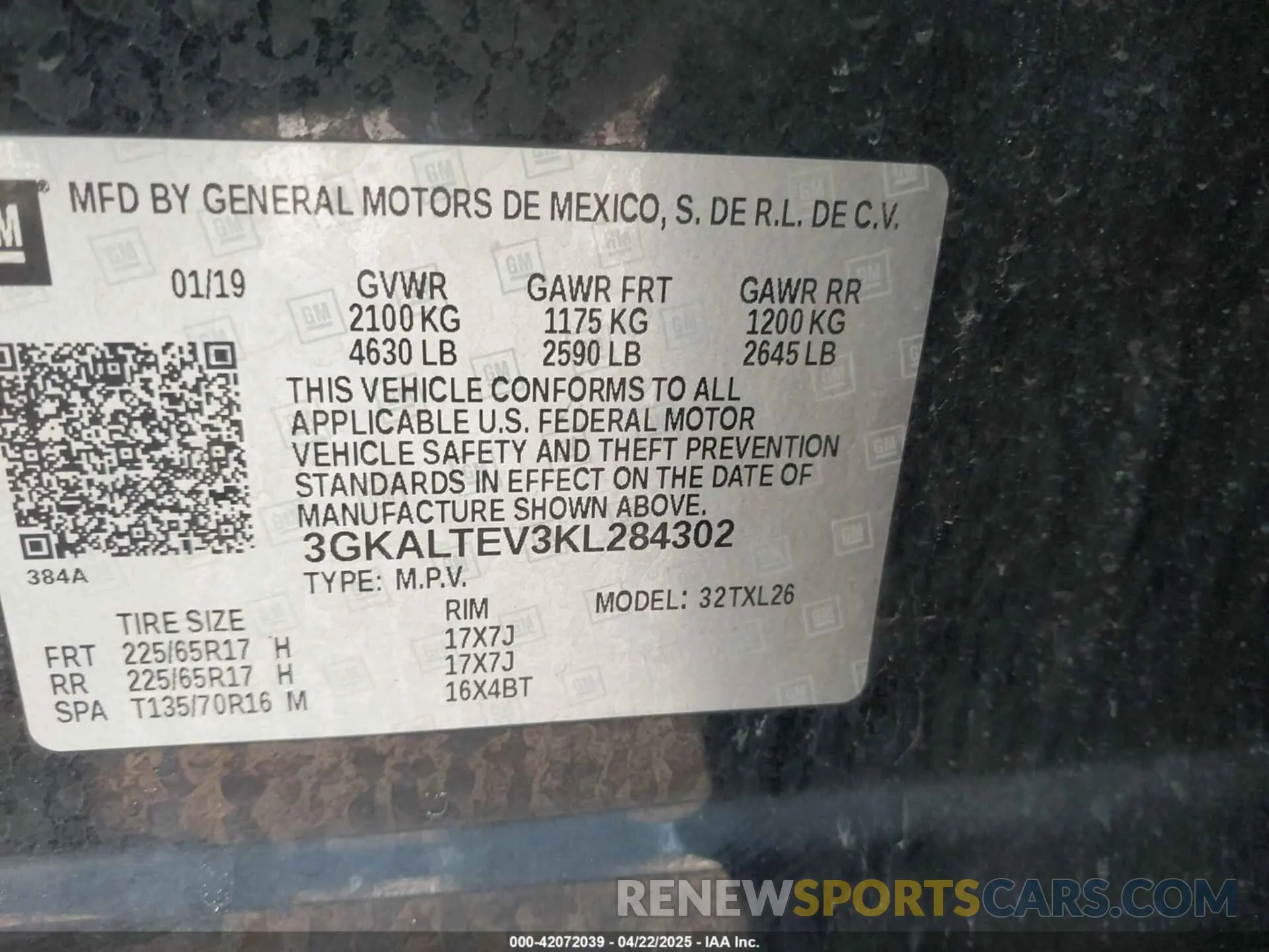 9 Photograph of a damaged car 3GKALTEV3KL284302 GMC TERRAIN 2019