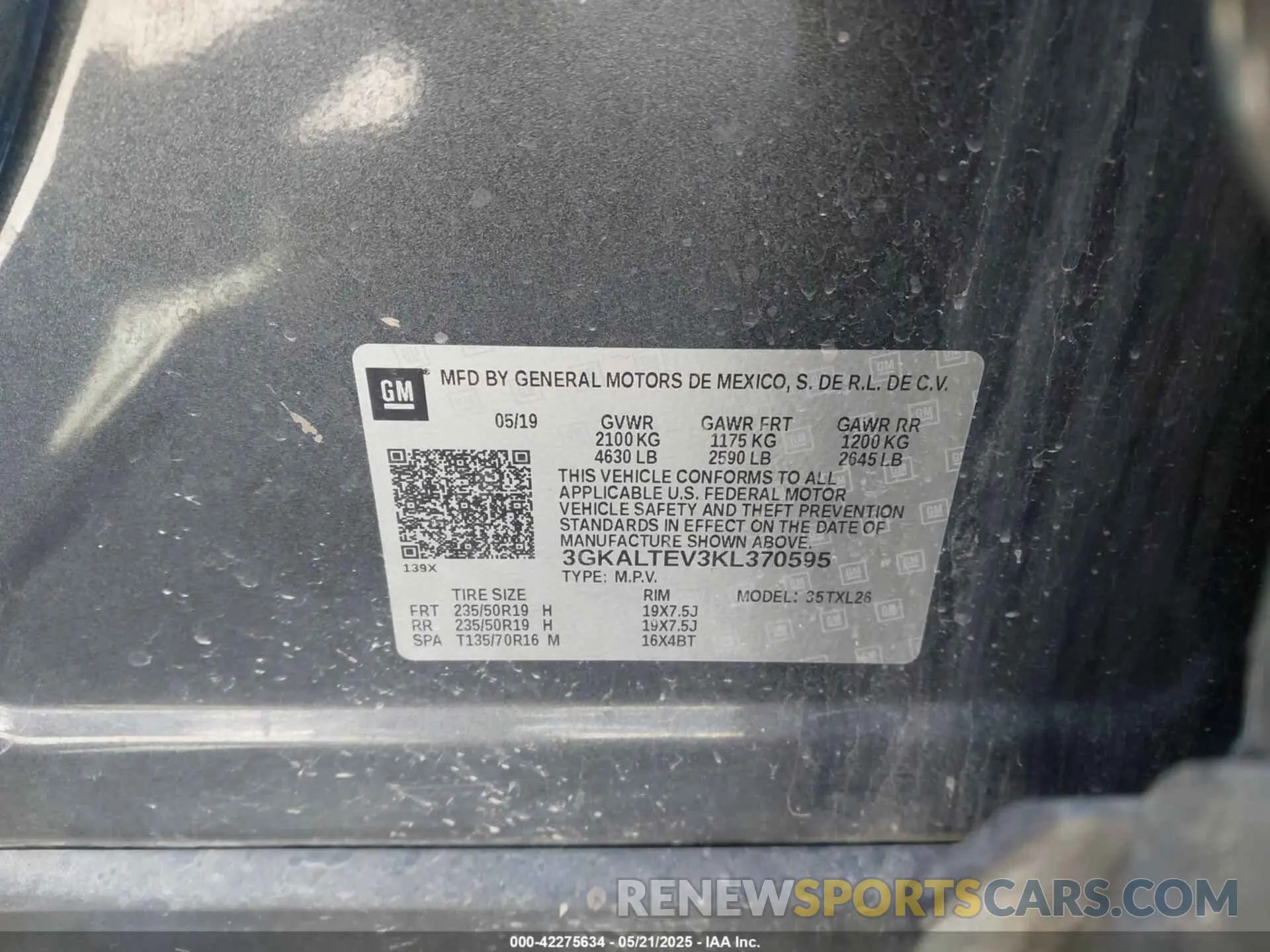 9 Фотография поврежденного автомобиля 3GKALTEV3KL370595 GMC TERRAIN 2019