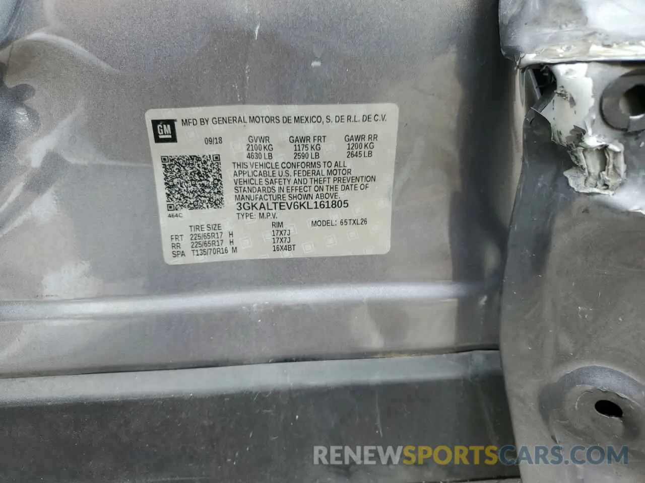 13 Photograph of a damaged car 3GKALTEV6KL161805 GMC TERRAIN 2019