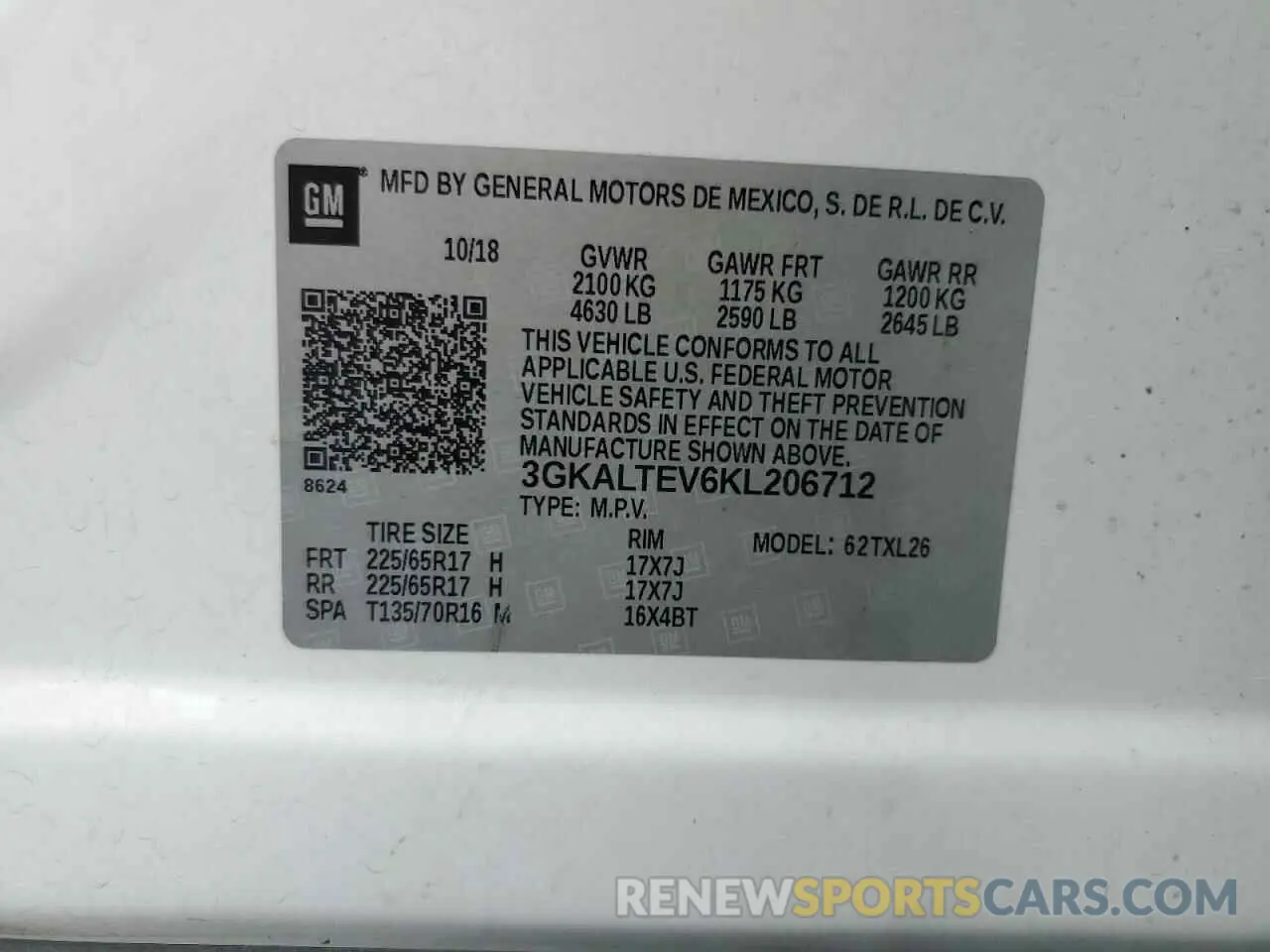 13 Photograph of a damaged car 3GKALTEV6KL206712 GMC TERRAIN 2019
