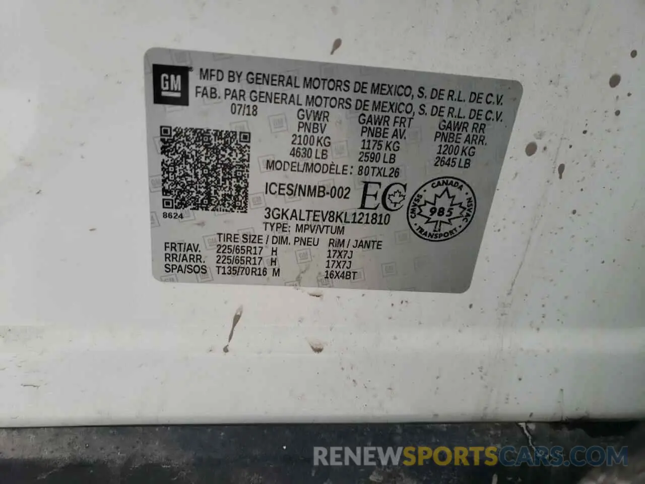 12 Фотография поврежденного автомобиля 3GKALTEV8KL121810 GMC TERRAIN 2019