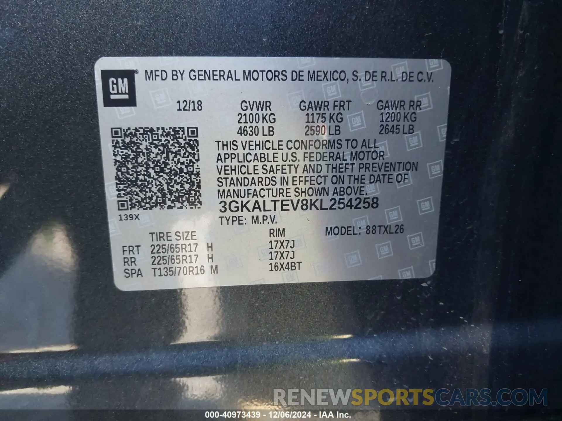 9 Photograph of a damaged car 3GKALTEV8KL254258 GMC TERRAIN 2019