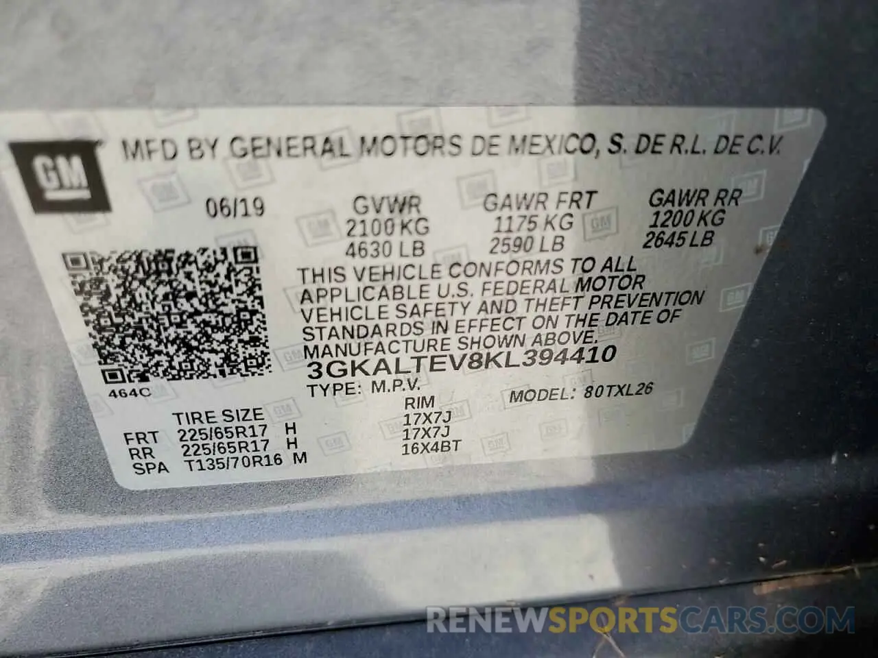 14 Фотография поврежденного автомобиля 3GKALTEV8KL394410 GMC TERRAIN 2019