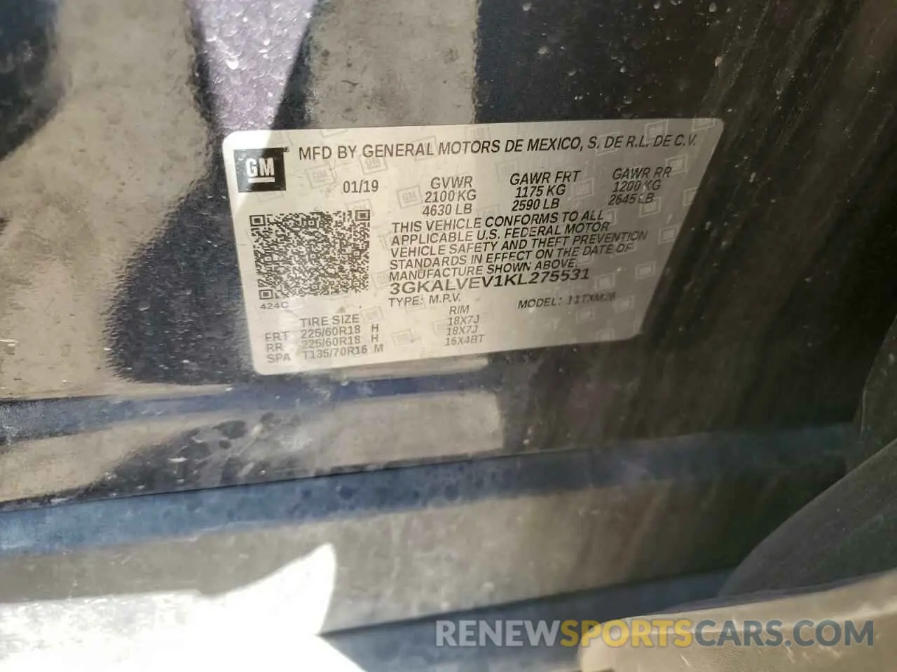 12 Фотография поврежденного автомобиля 3GKALVEV1KL275531 GMC TERRAIN 2019