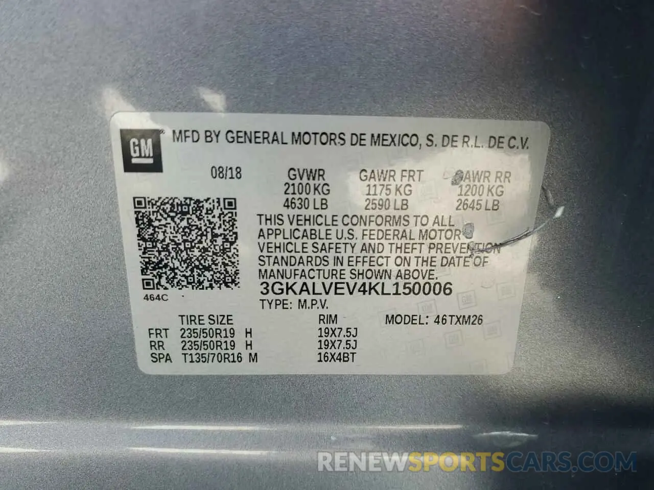 14 Фотография поврежденного автомобиля 3GKALVEV4KL150006 GMC TERRAIN 2019