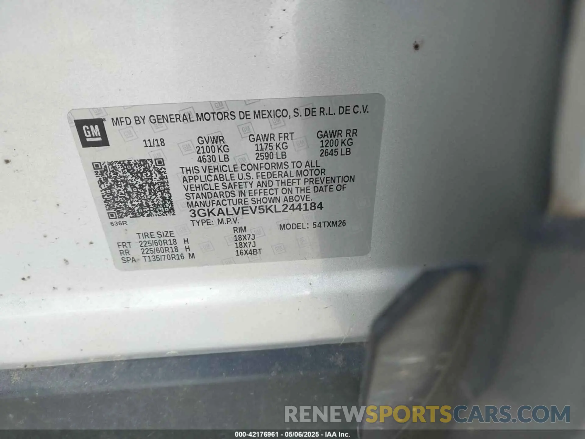 9 Фотография поврежденного автомобиля 3GKALVEV5KL244184 GMC TERRAIN 2019