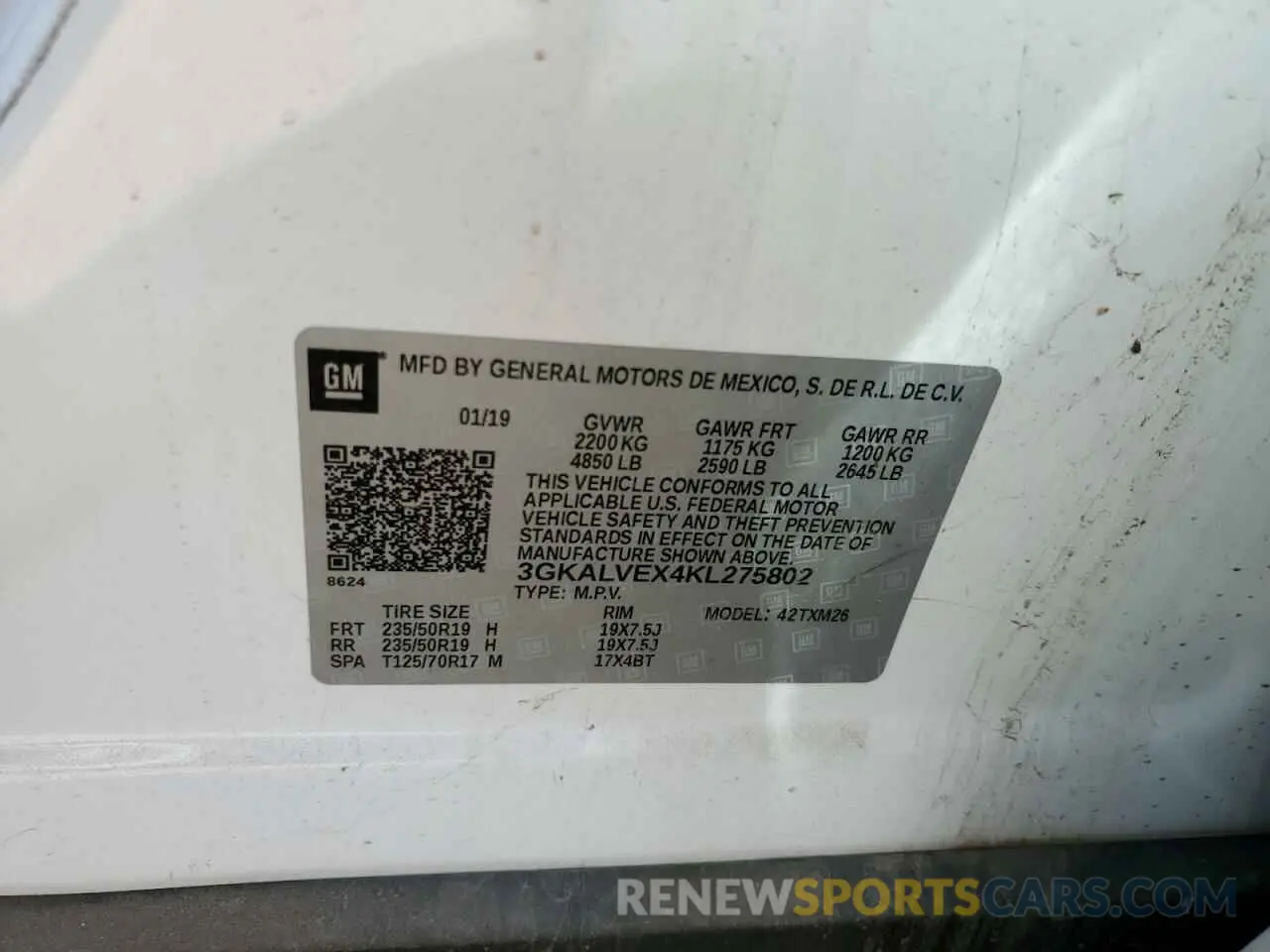 13 Photograph of a damaged car 3GKALVEX4KL275802 GMC TERRAIN 2019