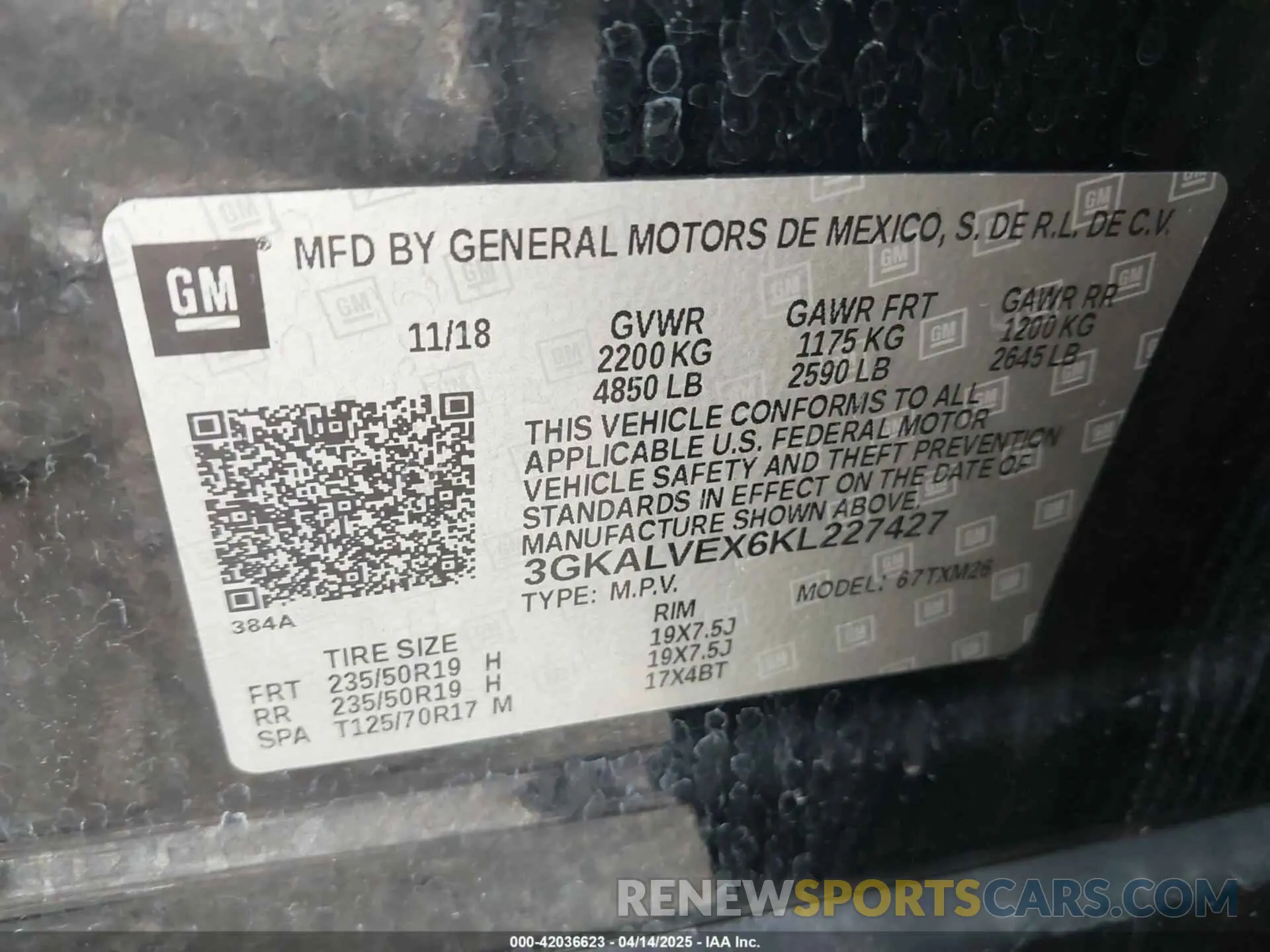 9 Photograph of a damaged car 3GKALVEX6KL227427 GMC TERRAIN 2019