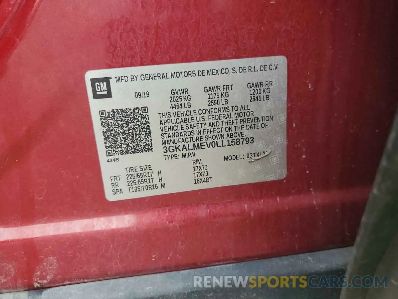 14 Photograph of a damaged car 3GKALMEV0LL158793 GMC TERRAIN 2020