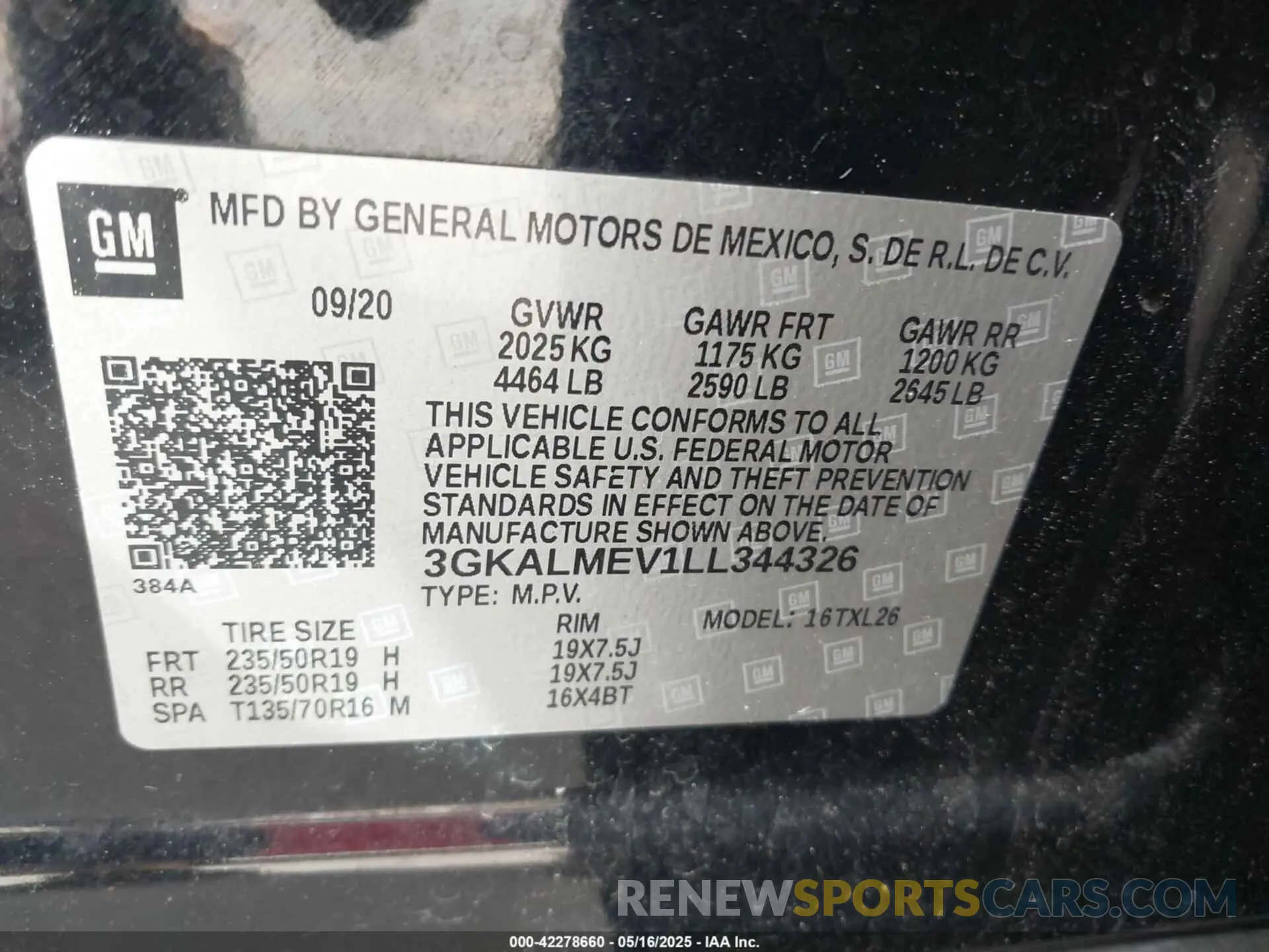 9 Фотография поврежденного автомобиля 3GKALMEV1LL344326 GMC TERRAIN 2020