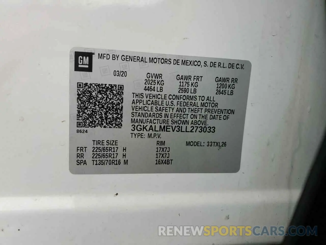 14 Фотография поврежденного автомобиля 3GKALMEV3LL273033 GMC TERRAIN 2020