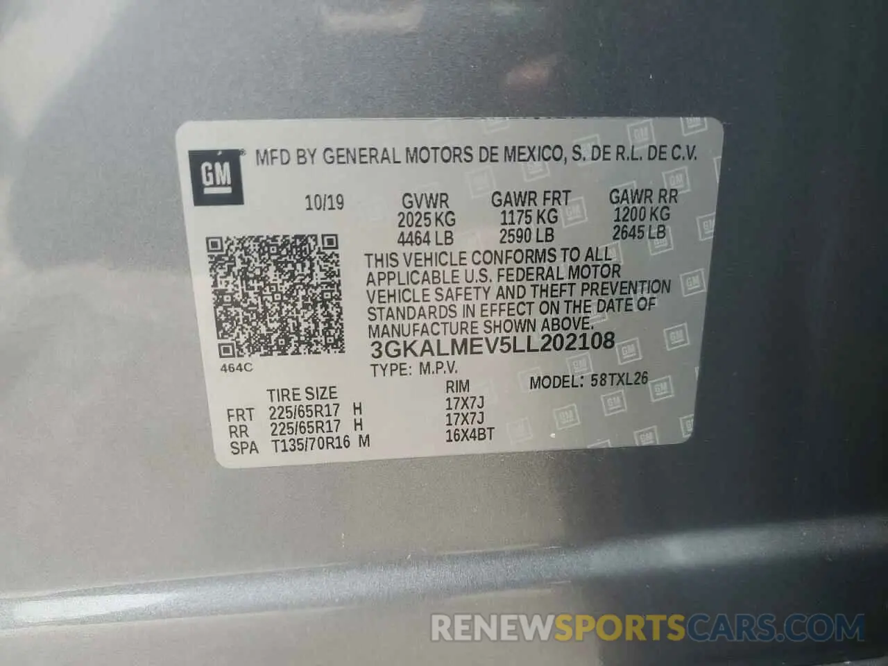 14 Photograph of a damaged car 3GKALMEV5LL202108 GMC TERRAIN 2020