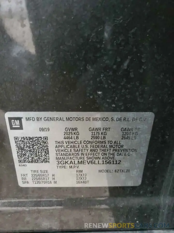 14 Фотография поврежденного автомобиля 3GKALMEV6LL156112 GMC TERRAIN 2020