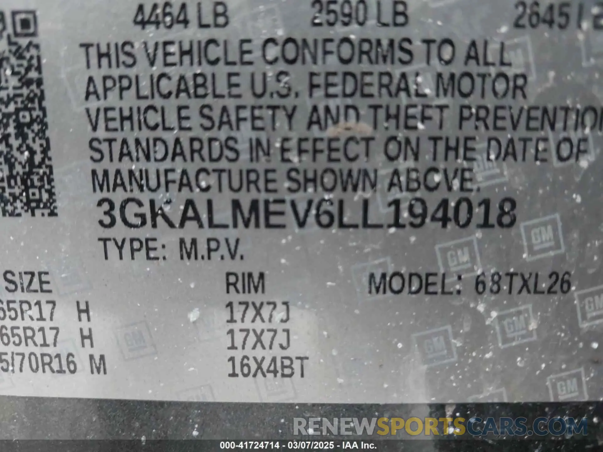 9 Фотография поврежденного автомобиля 3GKALMEV6LL194018 GMC TERRAIN 2020