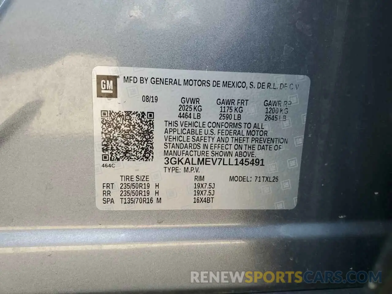13 Фотография поврежденного автомобиля 3GKALMEV7LL145491 GMC TERRAIN 2020