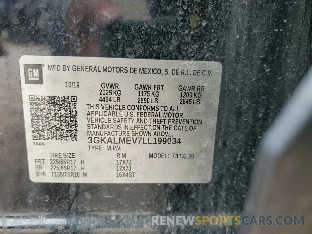 13 Photograph of a damaged car 3GKALMEV7LL199034 GMC TERRAIN 2020