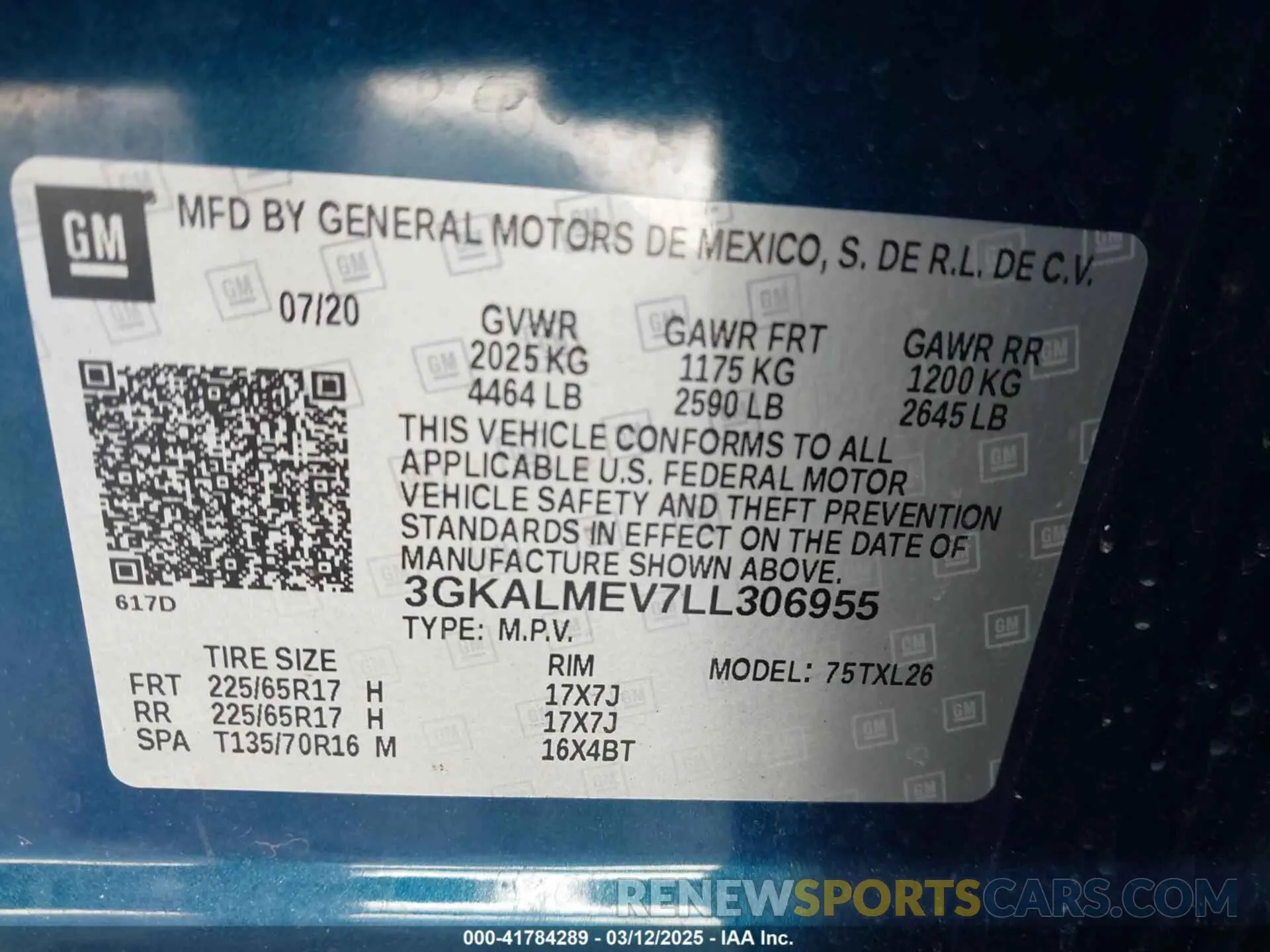 9 Photograph of a damaged car 3GKALMEV7LL306955 GMC TERRAIN 2020