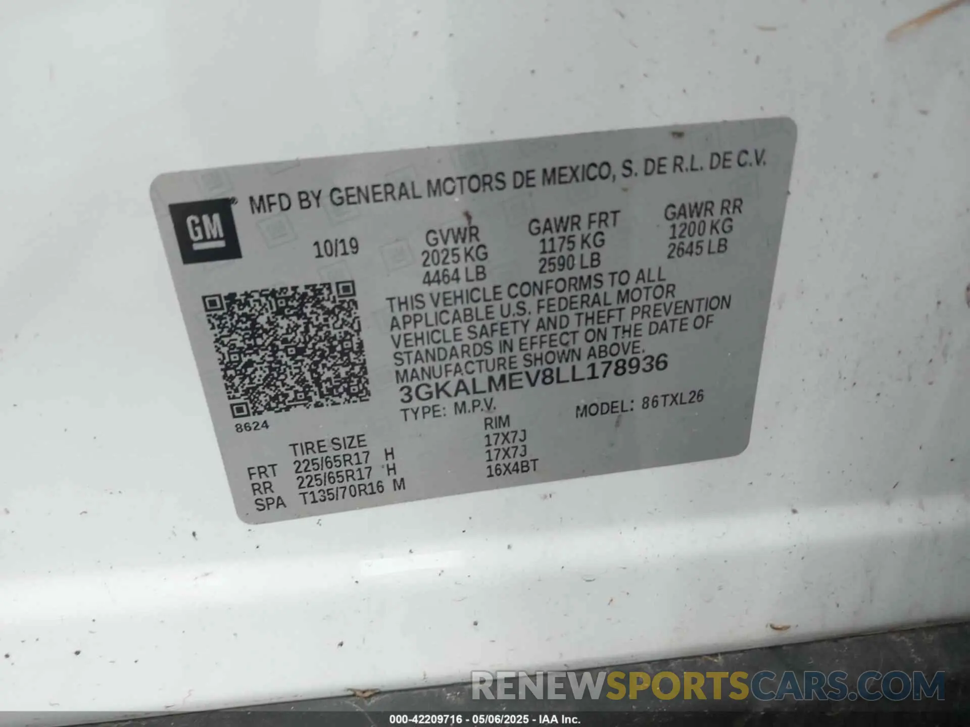 9 Photograph of a damaged car 3GKALMEV8LL178936 GMC TERRAIN 2020