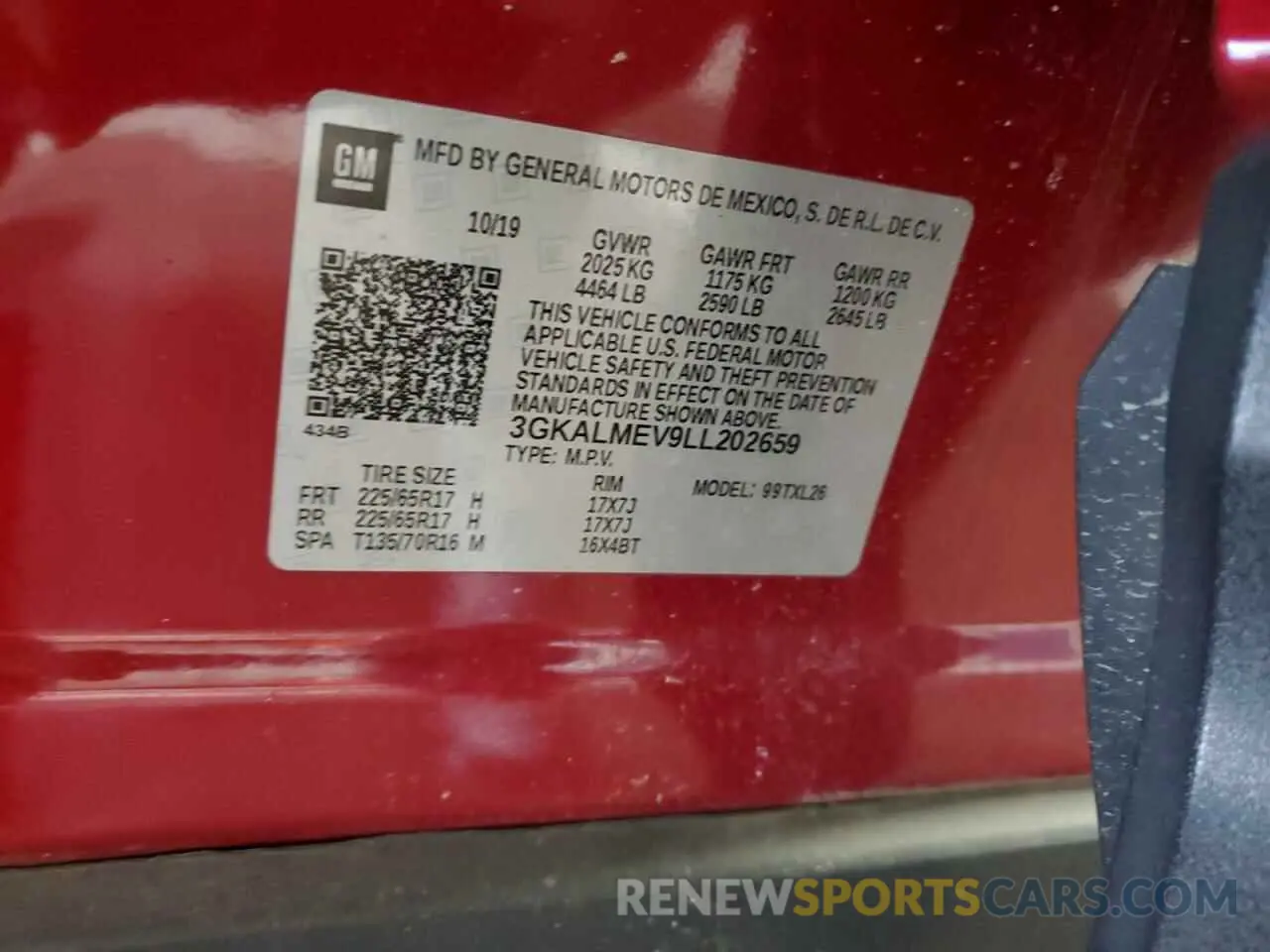 13 Photograph of a damaged car 3GKALMEV9LL202659 GMC TERRAIN 2020