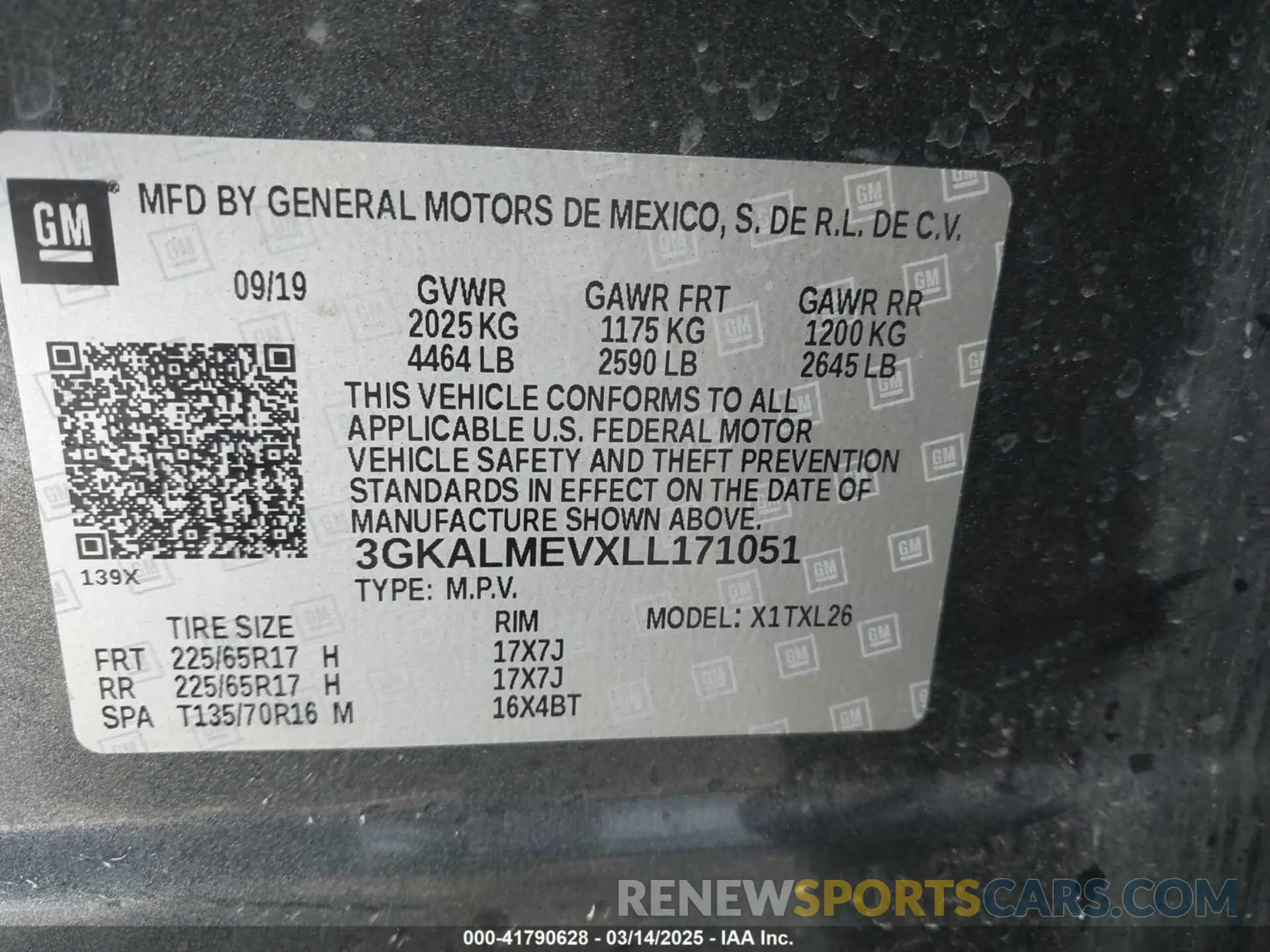 9 Фотография поврежденного автомобиля 3GKALMEVXLL171051 GMC TERRAIN 2020