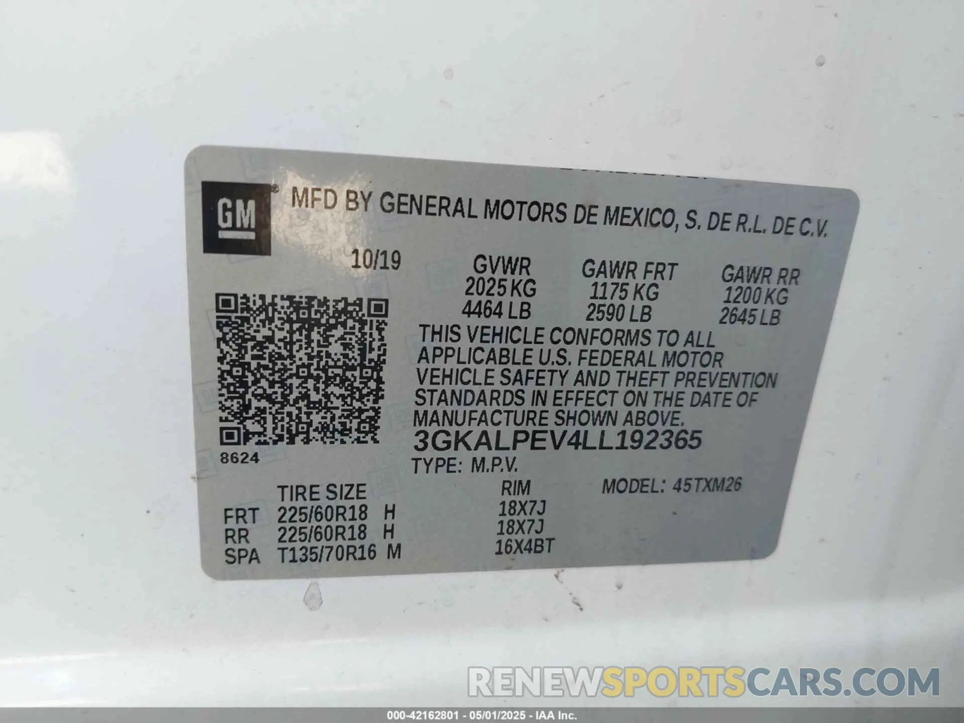 9 Photograph of a damaged car 3GKALPEV4LL192365 GMC TERRAIN 2020