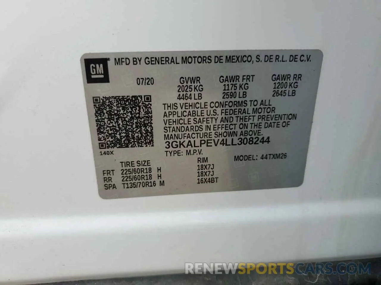 14 Фотография поврежденного автомобиля 3GKALPEV4LL308244 GMC TERRAIN 2020