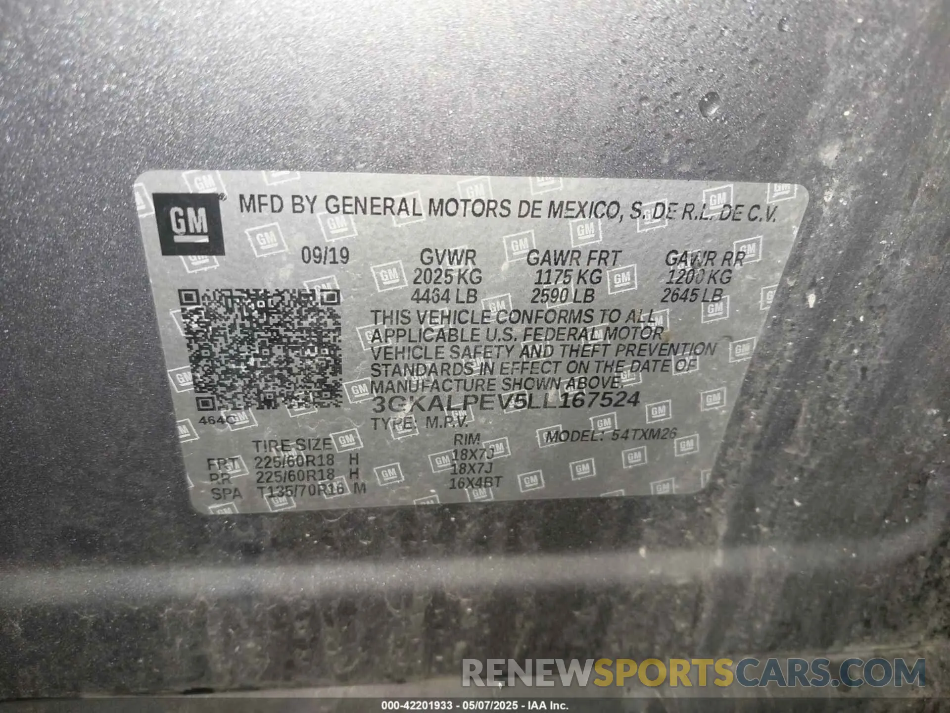 9 Фотография поврежденного автомобиля 3GKALPEV5LL167524 GMC TERRAIN 2020