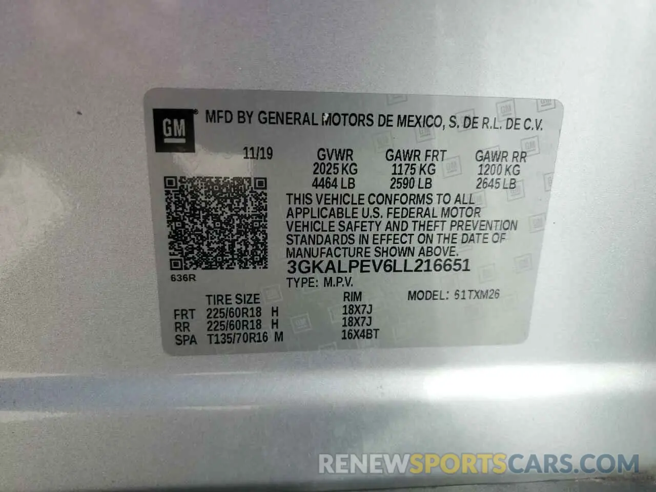 14 Фотография поврежденного автомобиля 3GKALPEV6LL216651 GMC TERRAIN 2020