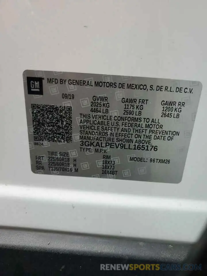 12 Photograph of a damaged car 3GKALPEV9LL165176 GMC TERRAIN 2020