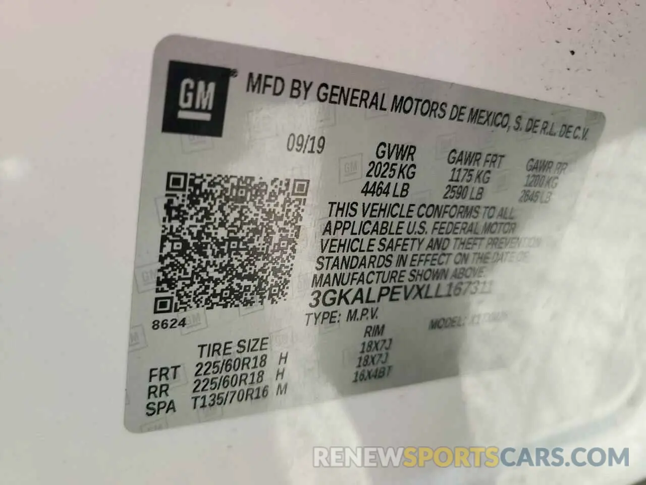 13 Photograph of a damaged car 3GKALPEVXLL167311 GMC TERRAIN 2020