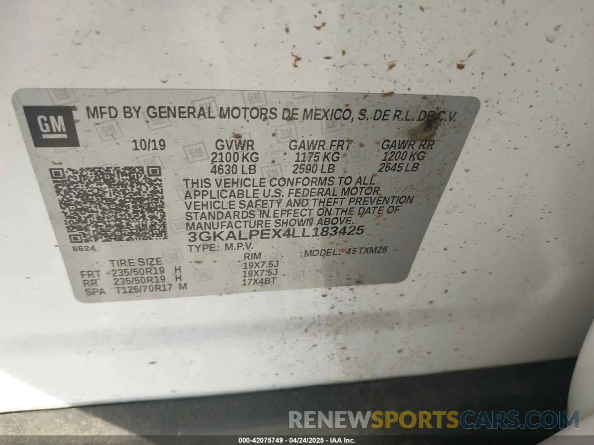 9 Photograph of a damaged car 3GKALPEX4LL183425 GMC TERRAIN 2020