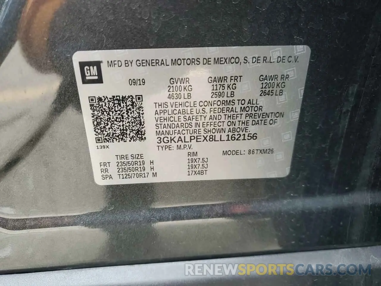 13 Photograph of a damaged car 3GKALPEX8LL162156 GMC TERRAIN 2020