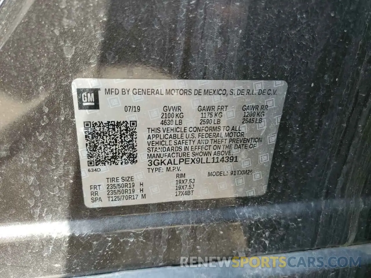 13 Photograph of a damaged car 3GKALPEX9LL114391 GMC TERRAIN 2020