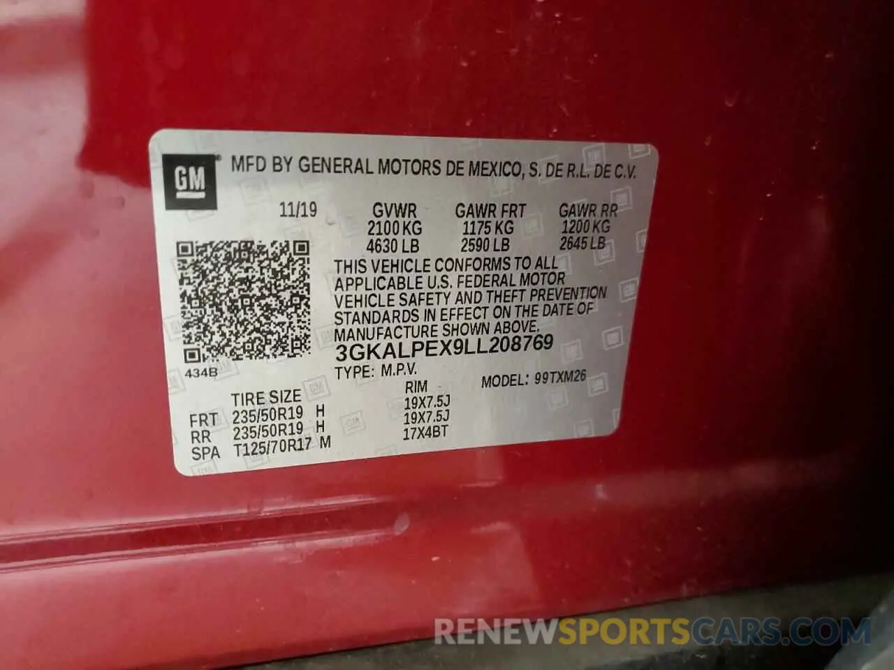 14 Photograph of a damaged car 3GKALPEX9LL208769 GMC TERRAIN 2020