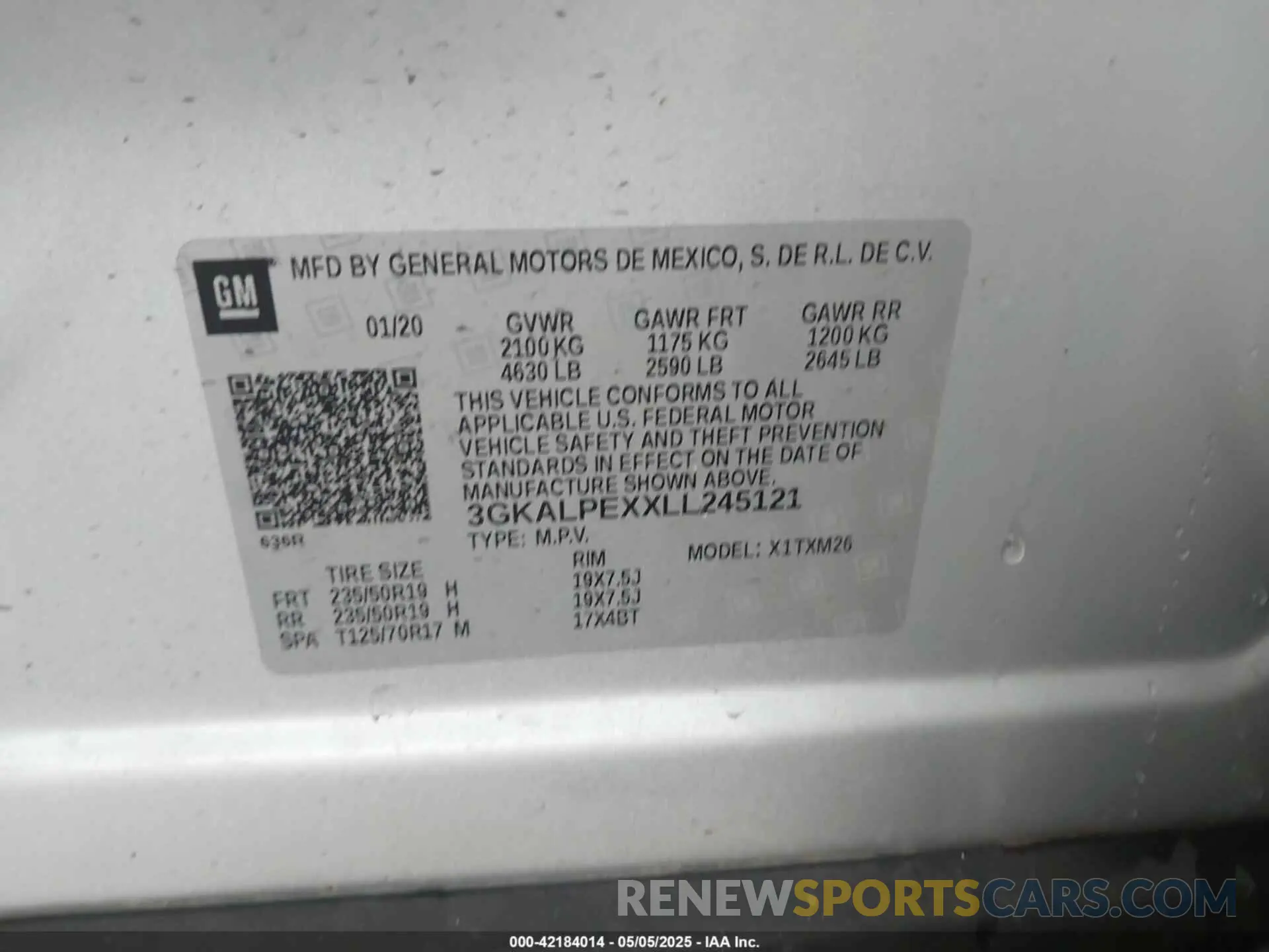 9 Photograph of a damaged car 3GKALPEXXLL245121 GMC TERRAIN 2020