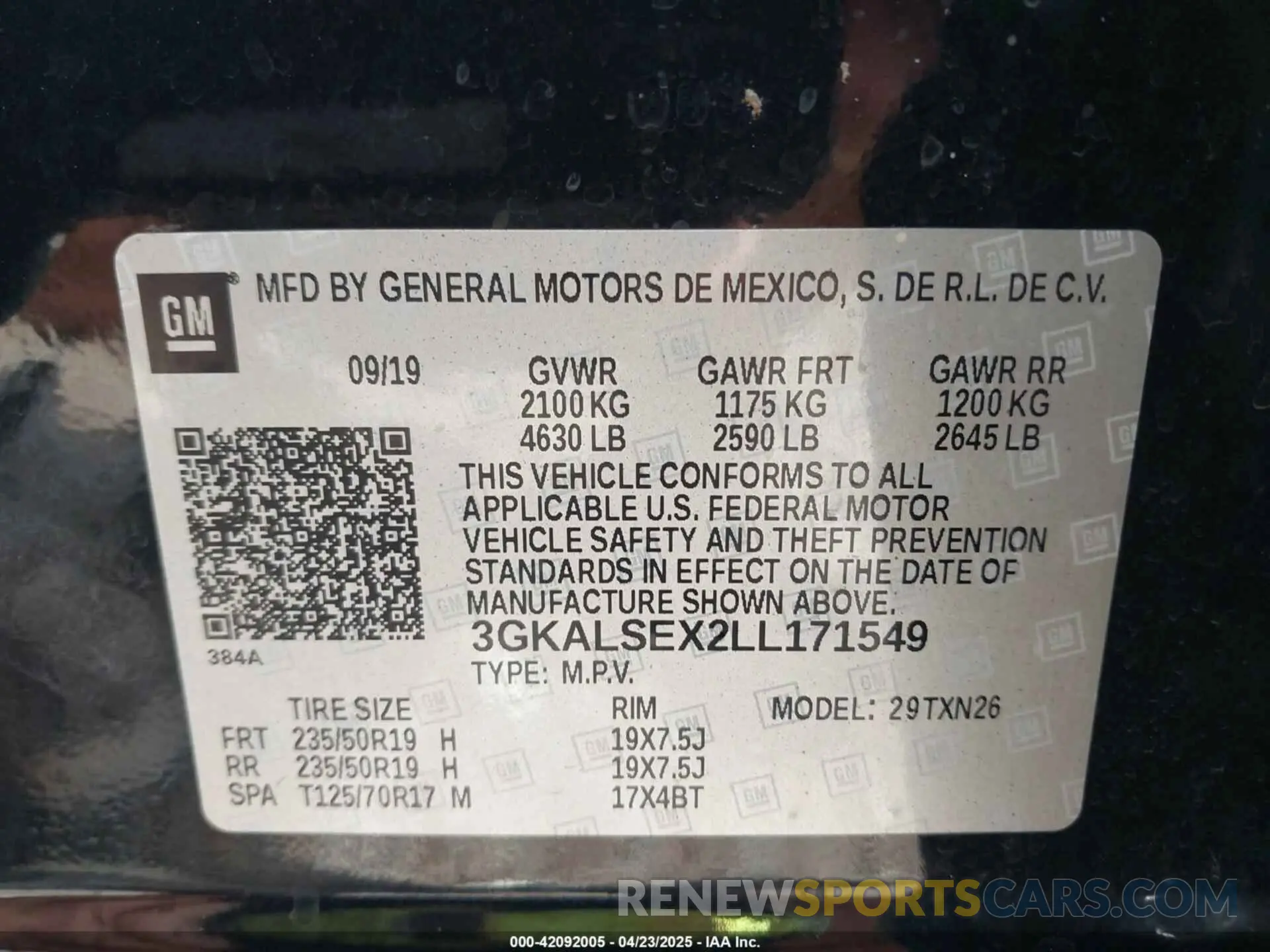 9 Фотография поврежденного автомобиля 3GKALSEX2LL171549 GMC TERRAIN 2020