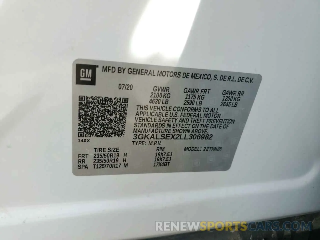 13 Photograph of a damaged car 3GKALSEX2LL306982 GMC TERRAIN 2020