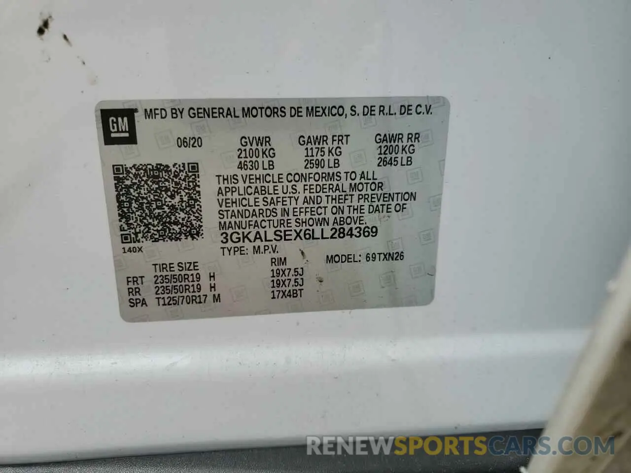 13 Photograph of a damaged car 3GKALSEX6LL284369 GMC TERRAIN 2020