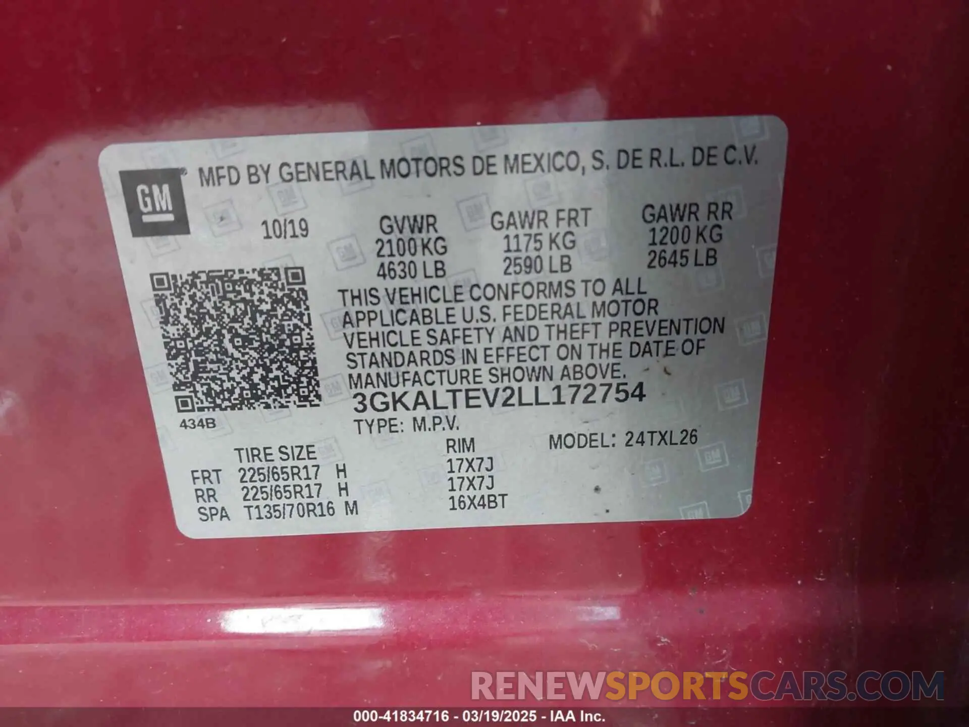 9 Photograph of a damaged car 3GKALTEV2LL172754 GMC TERRAIN 2020