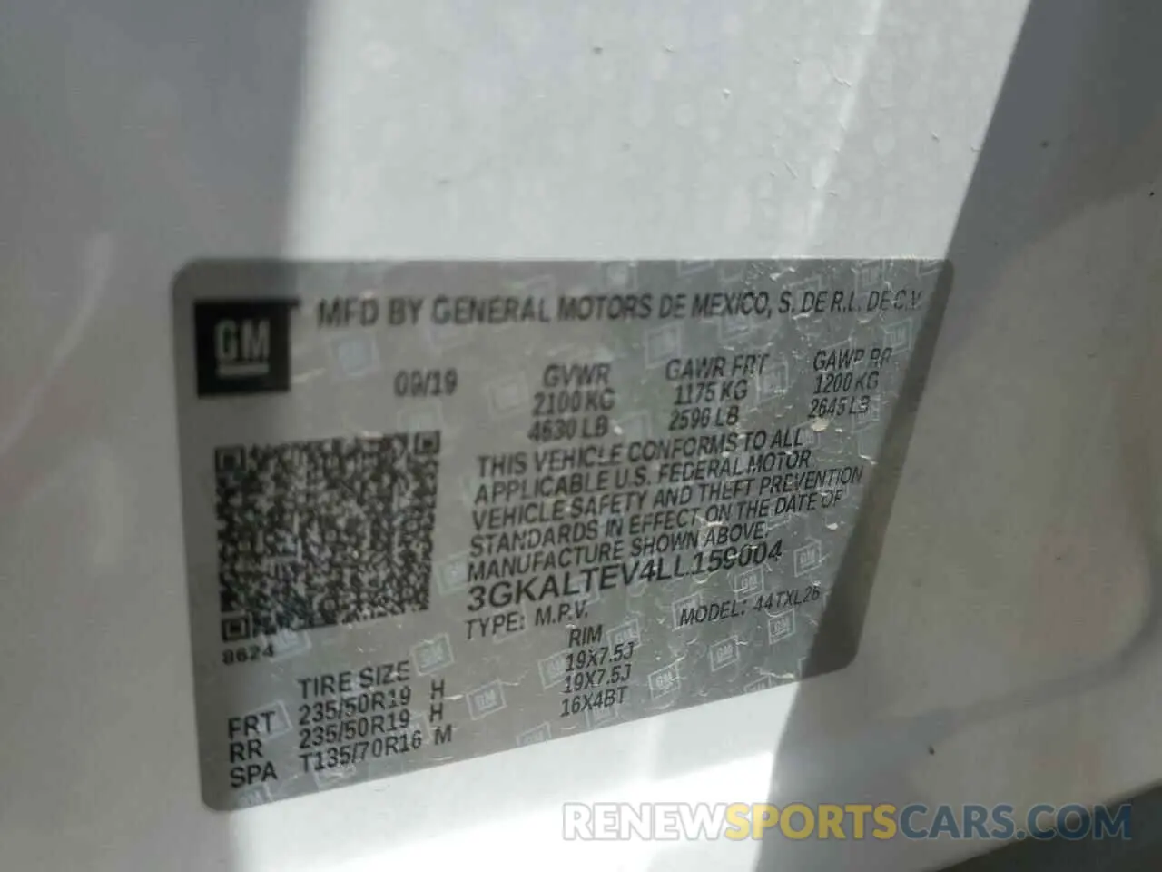 13 Photograph of a damaged car 3GKALTEV4LL159004 GMC TERRAIN 2020