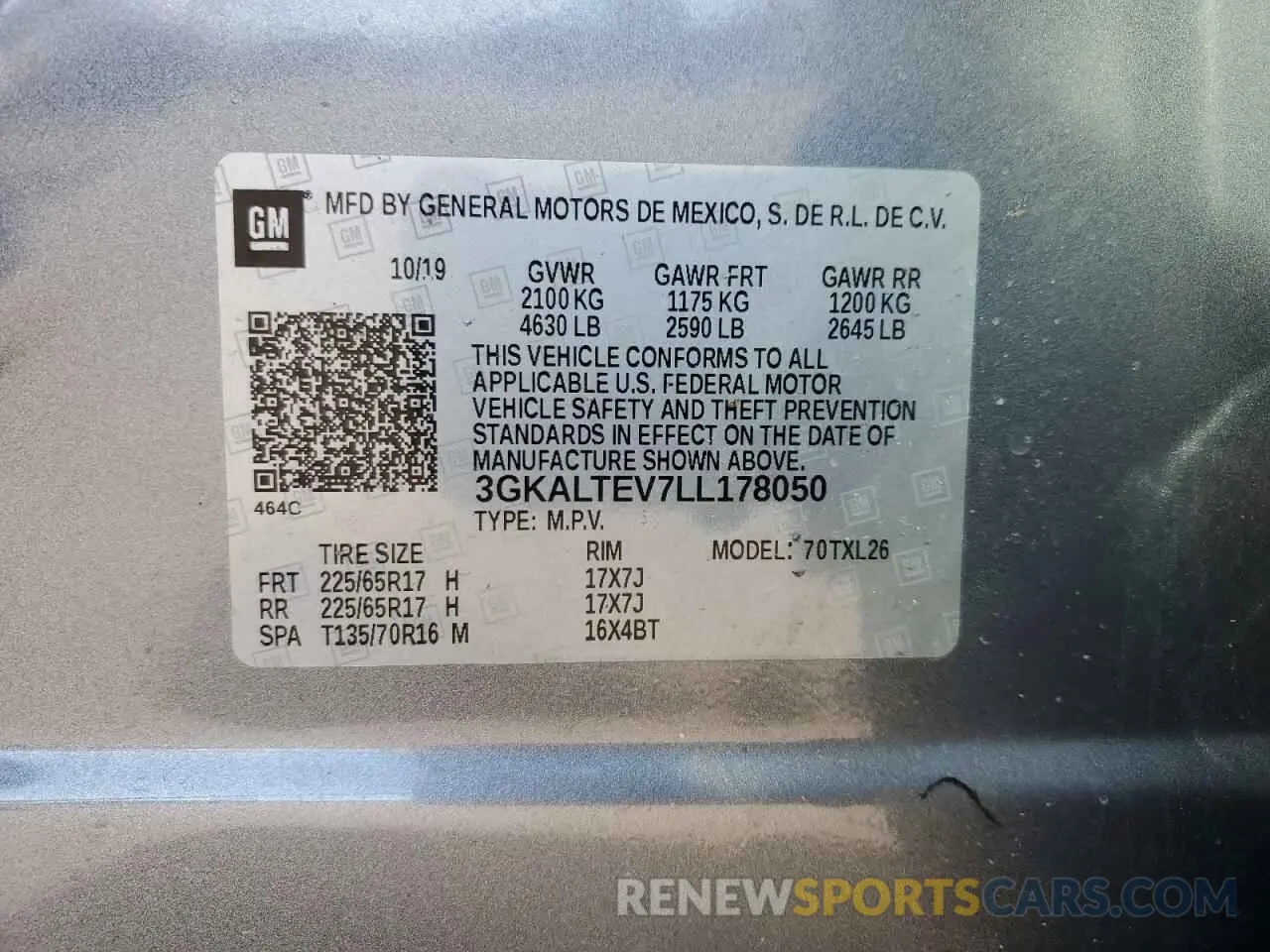 15 Photograph of a damaged car 3GKALTEV7LL178050 GMC TERRAIN 2020