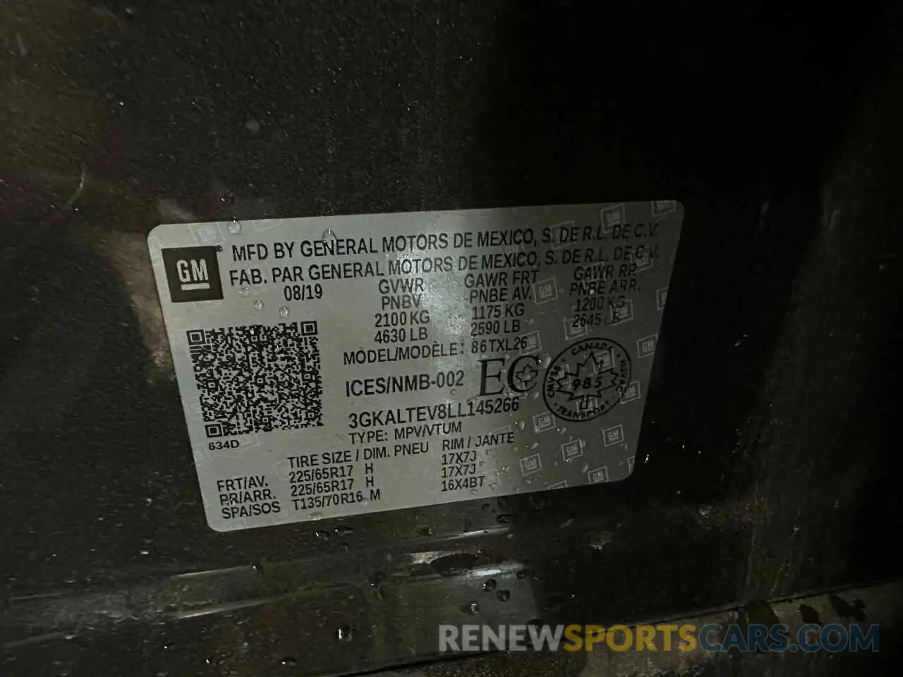 9 Photograph of a damaged car 3GKALTEV8LL145266 GMC TERRAIN 2020