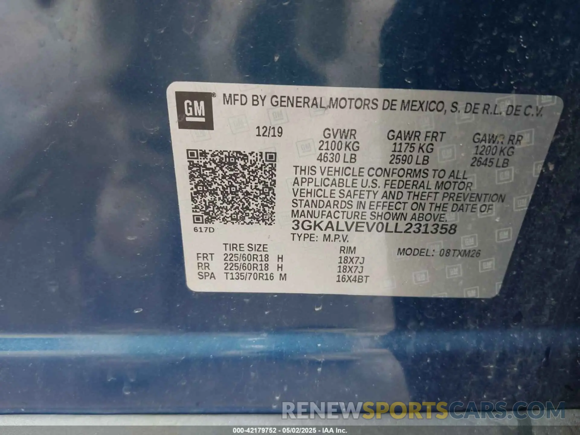 9 Photograph of a damaged car 3GKALVEV0LL231358 GMC TERRAIN 2020