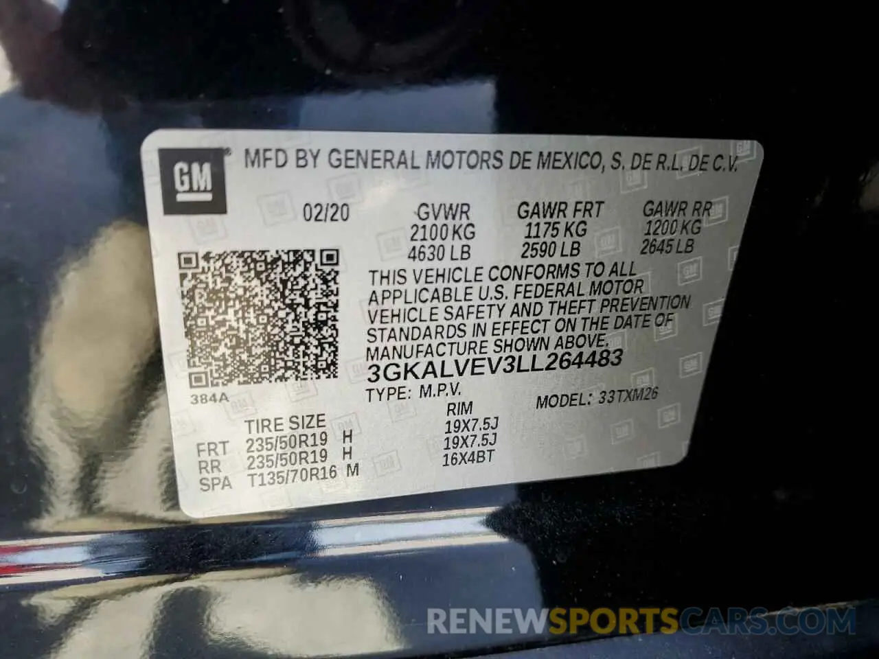 13 Photograph of a damaged car 3GKALVEV3LL264483 GMC TERRAIN 2020