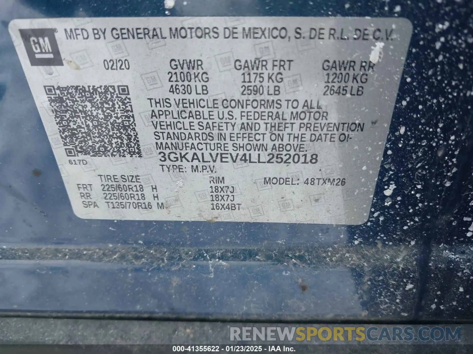 9 Photograph of a damaged car 3GKALVEV4LL252018 GMC TERRAIN 2020