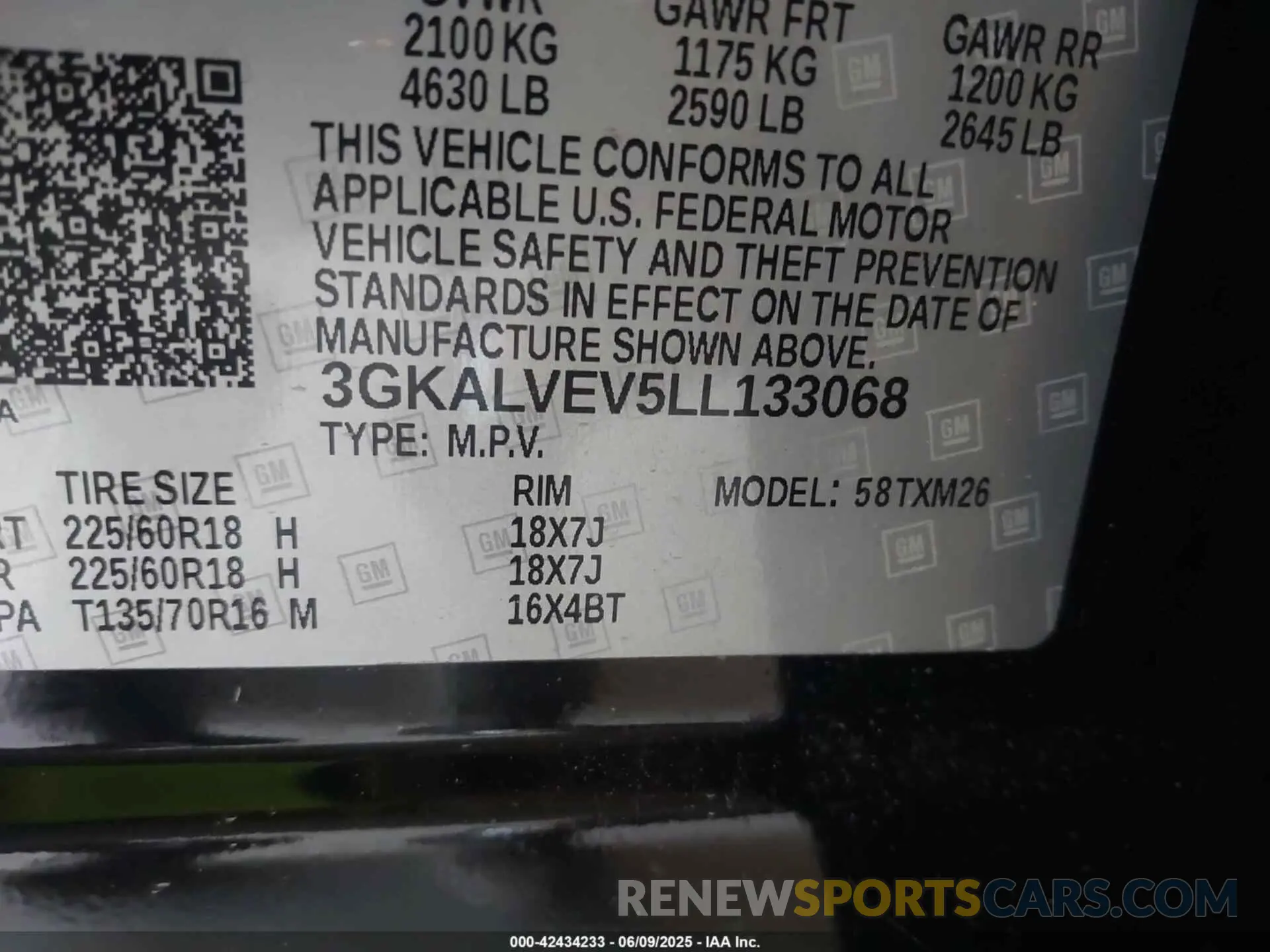 9 Фотография поврежденного автомобиля 3GKALVEV5LL133068 GMC TERRAIN 2020