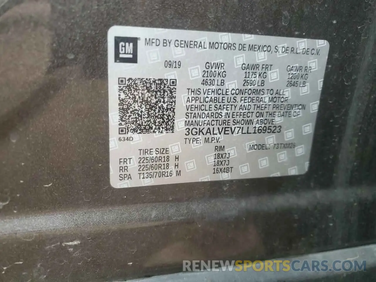 13 Фотография поврежденного автомобиля 3GKALVEV7LL169523 GMC TERRAIN 2020
